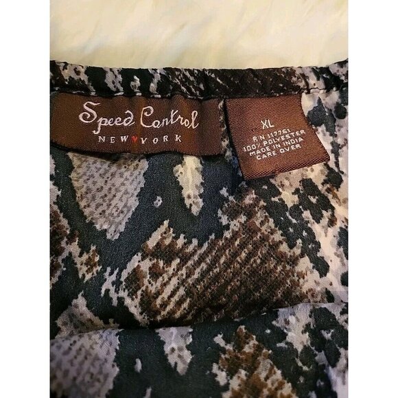 Womens XL Speed Control New York Dress Snake Skin Print EUC Strapless Short - Picture 4 of 9